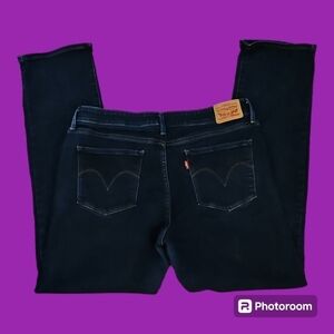 LEVI'S Dark Blue Midrise Skinny Denim Jeans 33 x 32